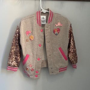 Disney Store Sparkle Princess Bomber Jacket 3T